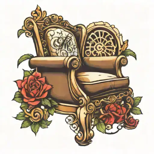 chair with reserved sign tattoo tattoo design idea