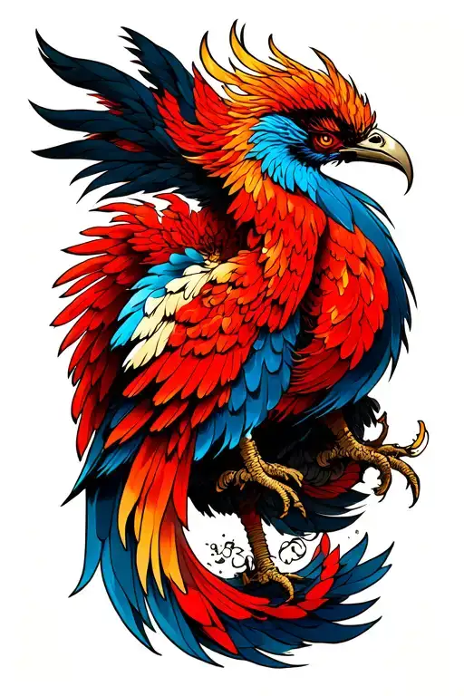 Japanese phoenix band tattoo tattoo design idea