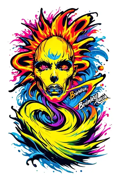 "Brinley Lucia" hurricane, sunshine tattoo design idea