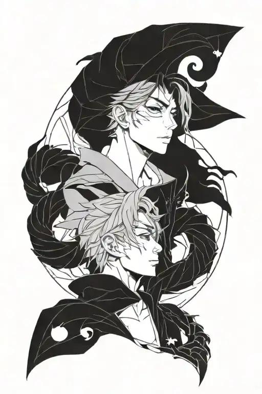 anime yuta and riko orimoto tattoo design idea