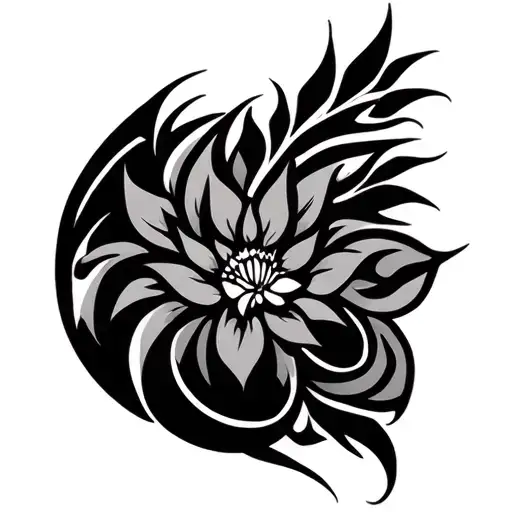 with tribal accent tattoo design idea