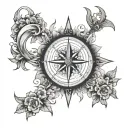 Nordic compass, self growth tattoo design idea