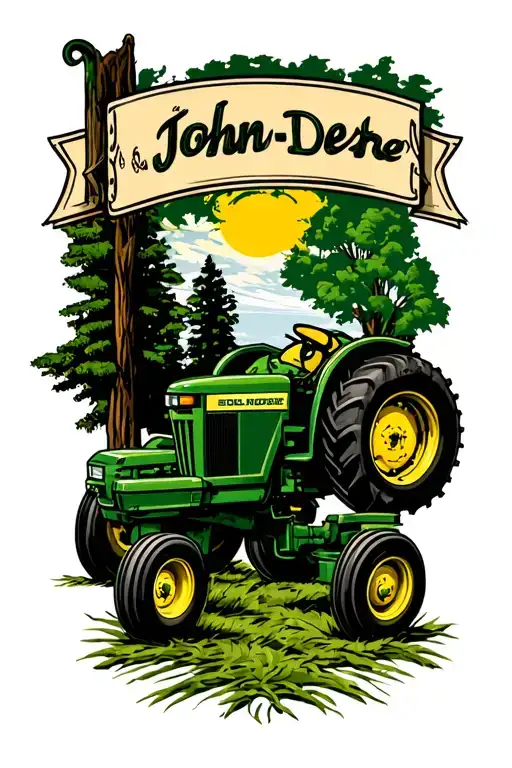 john deere tractor tattoo design idea
