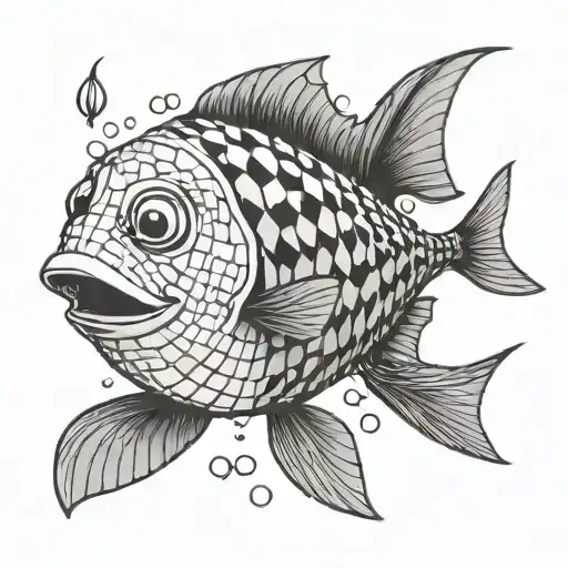 I'm a forgetful person. I want a tattoo that references the character Dori from the movie "Finding Nemo". tattoo design idea