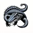 reptile grappling tattoo design idea
