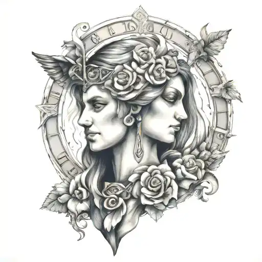 stoic virtues discipline Justice wisdom courage temperance tattoo design idea