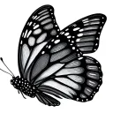 Fingerprint Butterfly tattoo design idea