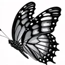 Fingerprint Butterfly tattoo design idea