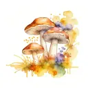 mushrooms tattoo design idea