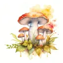 mushrooms tattoo design idea
