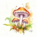 mushrooms tattoo design idea