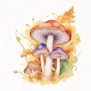 mushrooms tattoo design idea