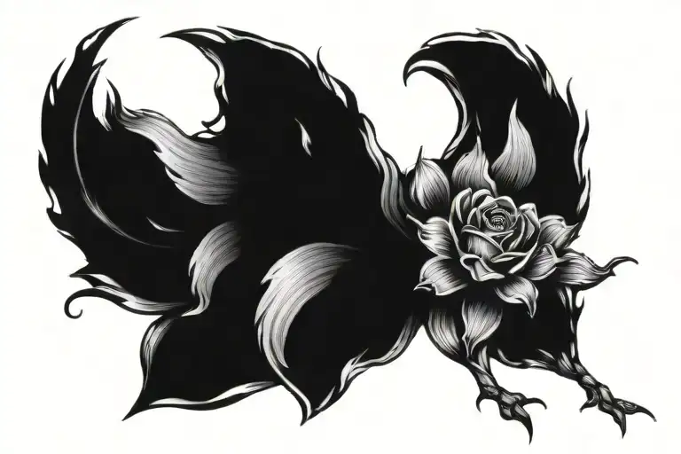 allowed to use black ink tattoo design idea