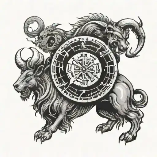 zodiac sign 2001 tattoo design idea