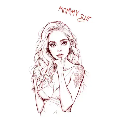 MOMMY SLUT tattoo design idea