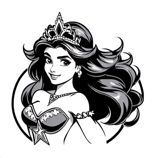 dallas cowboys ,Ariel princess,Disney  tattoo design idea