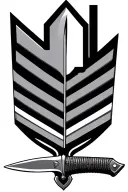 USMC Sergeant chevron, kabar knife through a skill, 2nd battalion 8th Marines arrowhead tattoo design idea
