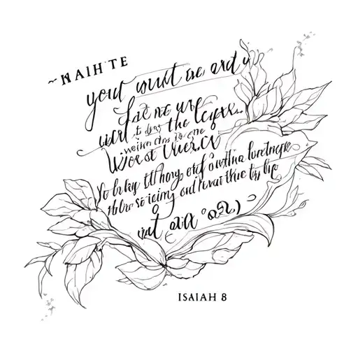 Isaiah 6:8 written tattoo design idea