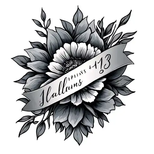 Philippians 4:13 tattoo design idea