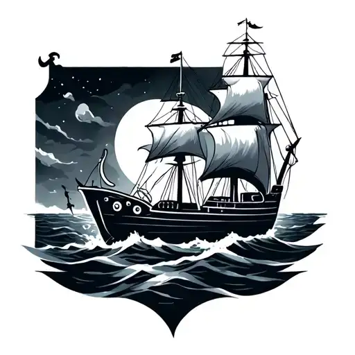 navy, anchor, missle, ship tattoo design idea