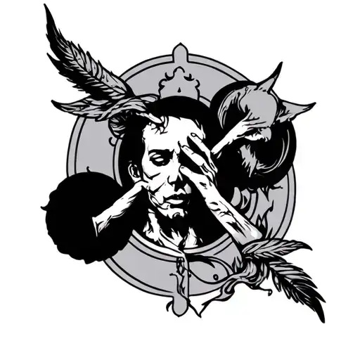 overcoming sin tattoo design idea