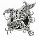 name john tattoo design idea