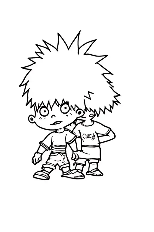 rugrats chucky and chucky tattoo design idea