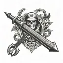 marines commando dagger combined tattoo design idea