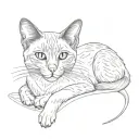 a siamese cat tattoo design idea