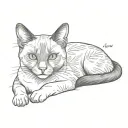 a siamese cat tattoo design idea