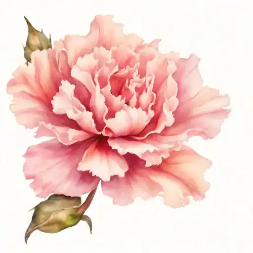 carnation flower tattoo design idea