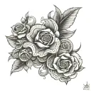 V Line work tattoo tattoo design idea