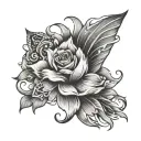 V Line work tattoo tattoo design idea