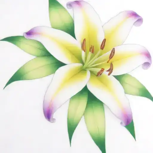 lily flower purple flowers tattoo design idea