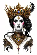 BLACK QUEEN tattoo design idea