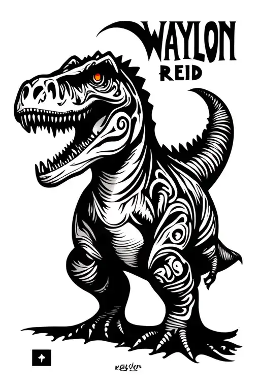 "Waylon Reid" dinosaurs tattoo design idea