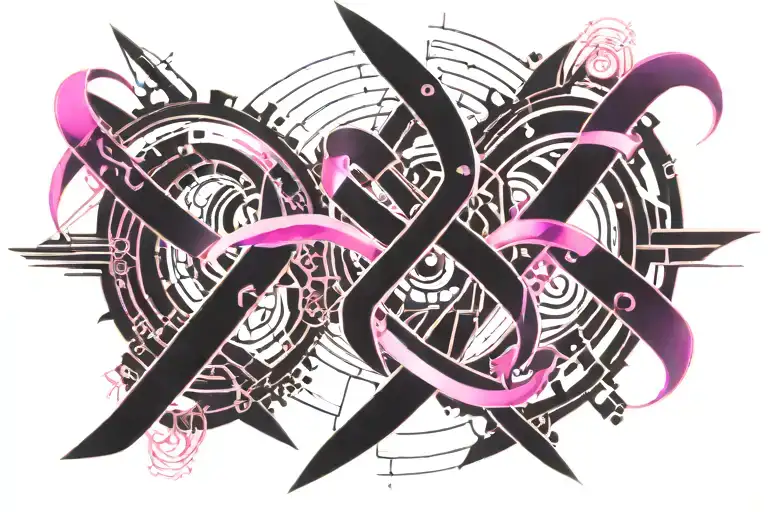 breast cancer awareness ribbon tattoo design idea