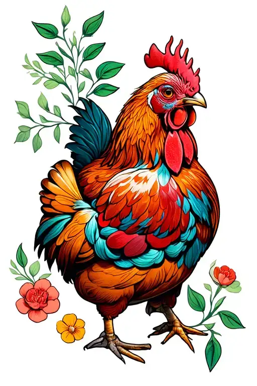 miscarriage baby loss with a chicken tattoo design idea