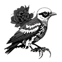 Bird Skeleton tattoo design idea