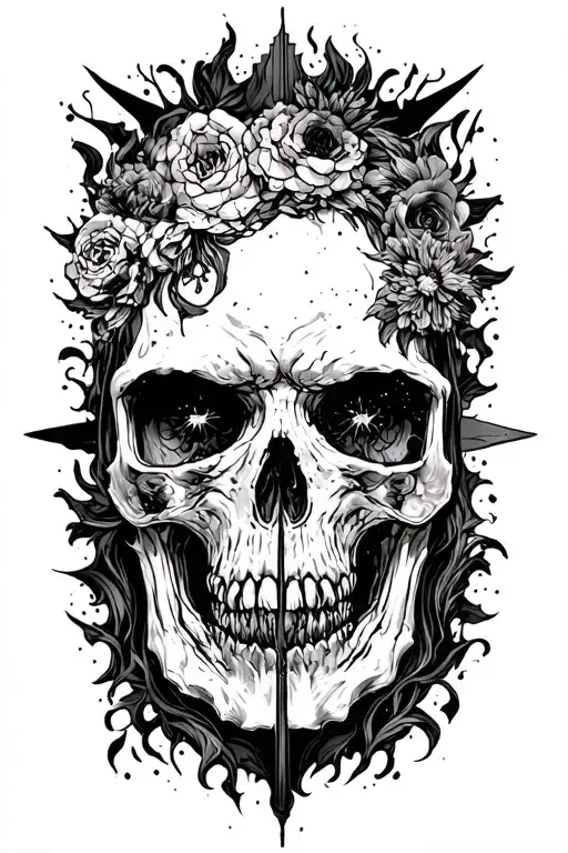 dark side tattoo design idea