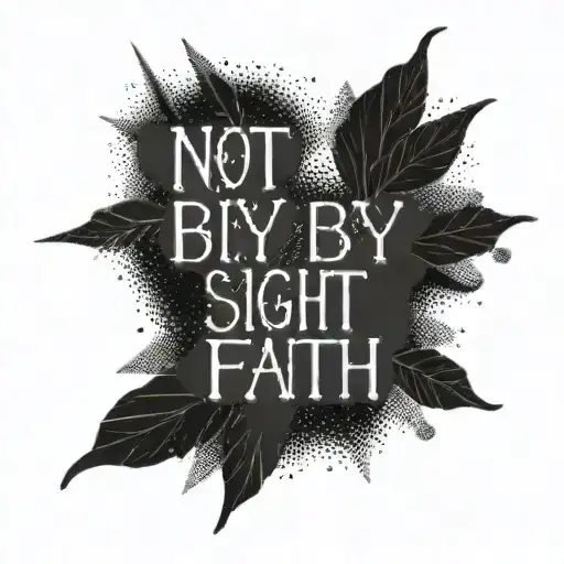 not by sight by faith hope love tattoo design idea