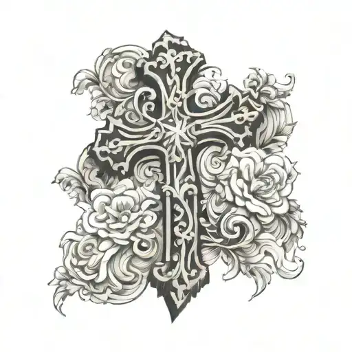 wooden cross tattoo tattoo design idea