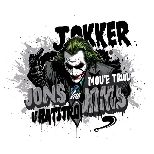joker dc quotes tattoo design idea