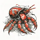 hermit crab tattoo design idea