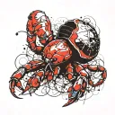 hermit crab tattoo design idea