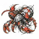 hermit crab tattoo design idea