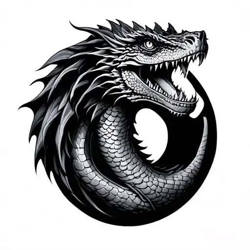 basilisk from harry potter tattoo design idea