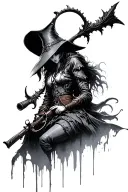 Bloodborne Hunter and Doll tattoo design idea