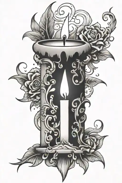 candle burning at both ends tattoo design idea