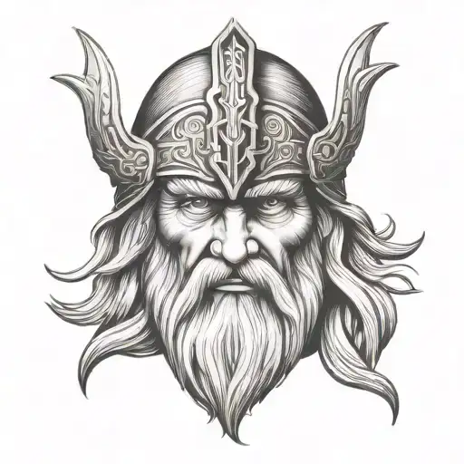 Odin Face tattoo design idea